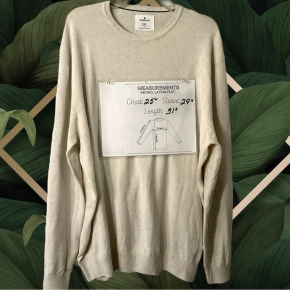 Springfield Cotton Stone Men Crewneck Long Sleeve Knit Sweater Office Fall S 3XL - Picture 8 of 8